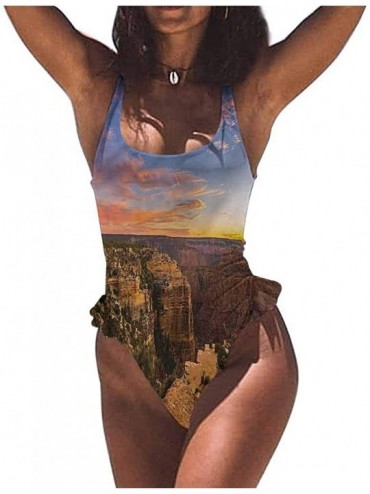 Bottoms Swimwear Bathsuit Canyon- Monument Valley America Great for Lounging Pool Side - Multi 02-one-piece Swimsuit - CV19E7...