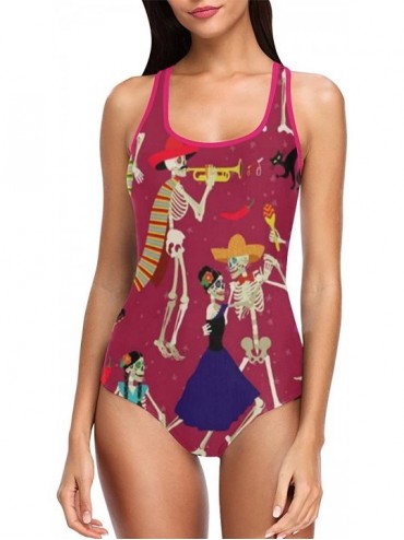 One-Pieces Unique Custom One Piece Swimsuit Swimwear Bathing Suit for Women Juniors (XS-3XL) - Multi 4 - CK18EEG8OTW $23.35
