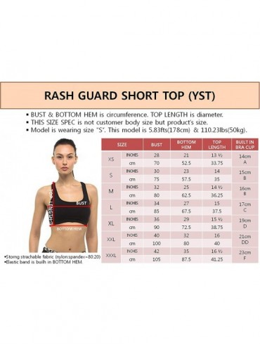 Rash Guards Women Plus Size UPF 50+ Swim Tank Bra Short Top Rash Guard - Black - CZ124GW1YEZ $20.12
