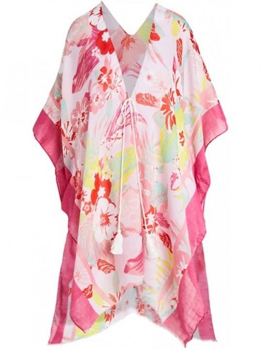 Cover-Ups Beach Cover Up for Swimwear Lightweight Sun Protective Dress Kimono Floral Blouse Swimsuit Cover-Ups for Women (Fit...