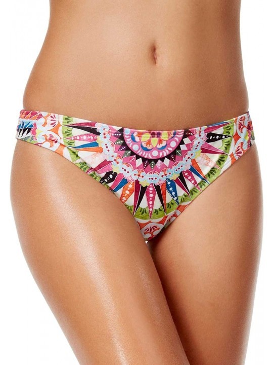 Tankinis Women's Cartwheels Printed Cheeky Hipster Bikini Bottoms (Large- Multi) - CI1832XOR7U $13.35