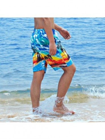 Trunks Mens 3D Swim Trunks Quick Dry Summer Underwear Surf Beach Shorts Elastic Waist with Pocket Drawstring - C-coconut-4 - ...