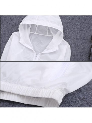 Cover-Ups Beach Clothes Anti-UV Coat Outdoor Sun Protection Clothing- Gift for Women - Size XXL White - CB182ST02R9 $13.66