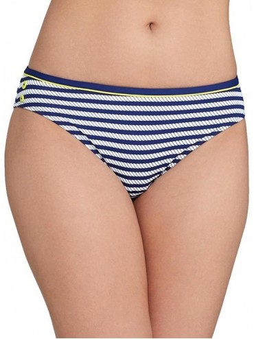 Bottoms Women's Lucille Classic Bikini Bottom - Navy/White - CW12OBSHMEX $11.46