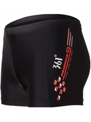 Racing Jammers Swimsuit for Men- Square Leg Swimming Briefs-Chlorine Resistant Racing Training-Black 2- XXL - Black - CI18YSM...