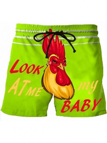 Board Shorts Mens Swim Trunks Beachwear Board Shorts for Swim-Cock Printed Bermudas Shorts Funny Trouser-Look at My Pecker - ...