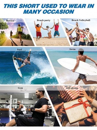 Board Shorts Men's Swim Trunks Exotic Beach Trendy Pattern Patchwork Surfing Beach Board Shorts Swimwear - C918U7YXGR4 $33.42