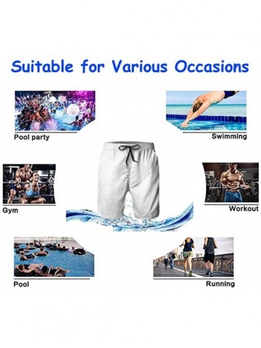 Board Shorts Men Boys Beach Board Shorts Adjustable Drawstring Quick Dry Bathing Suit - Trippy Eyeballs Pattern - C2190N2CKZ2...