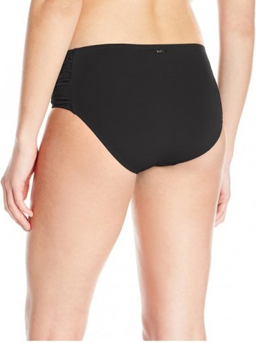 Tankinis Women's Alessia Hi Waist Ruched Bikini Bottom Swimsuit - Black - CG12O69XJRG $34.75