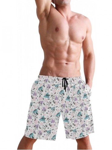 Board Shorts Men's Quick Dry Swim Trunks with Pockets 3D Printed Pattern Beach Board Shorts Bathing Suits - Depicting Pug-ast...