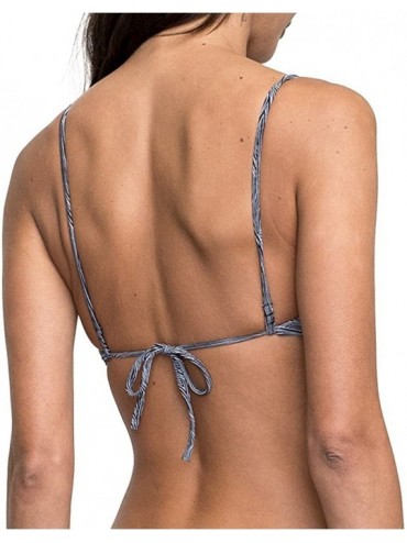 Tops Women's Hi Tide Reversible Underwire Triangle Bikini Top - Black - CC12NA78WLI $47.10