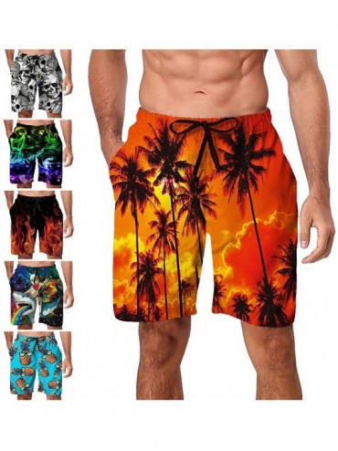 Board Shorts Funny Mens Swim Trunks Quick-Drying Breathable Beach Board Shorts with Mesh Lining Swimwear Bathing Suits - A7 -...