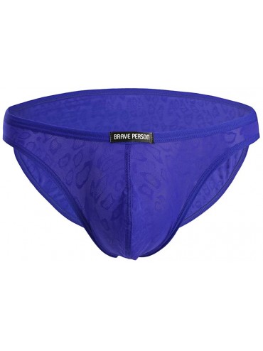 Briefs Sexy Men's Underwear Lace Low Waist Bikini Briefs - Royal Blue - CP193OQ0L0T $24.94