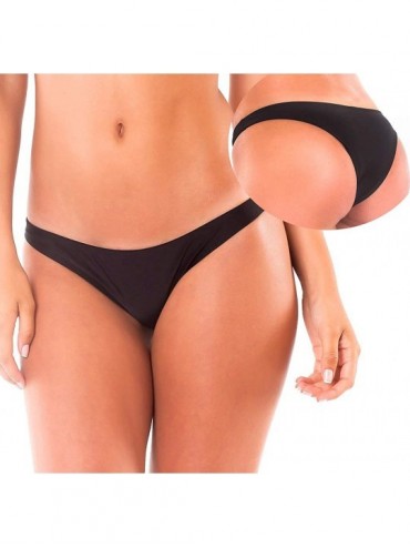 Bottoms Coqueta Sweet Heart Brazilian Bikini Bottom Hipster Swimsuit BLUERAY - Black - CG11I3TN1GH $13.99