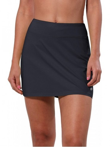 Tankinis Women's UPF 50+ Adjustable Running Skort with Leggings Pockets Active Golf Tennis Workout Skirt - 5" A-line Skirt_sh...