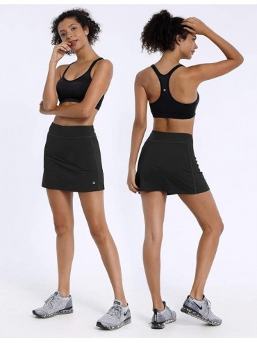 Tankinis Women's UPF 50+ Adjustable Running Skort with Leggings Pockets Active Golf Tennis Workout Skirt - 5" A-line Skirt_sh...