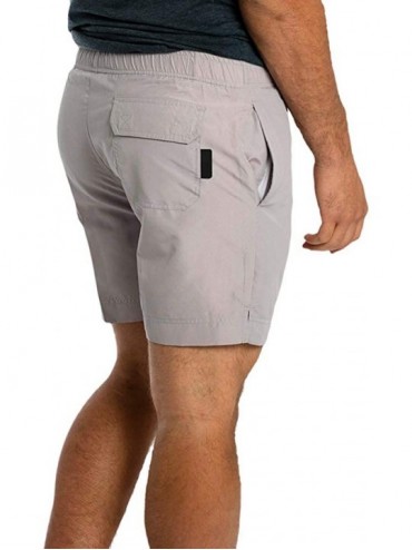 Trunks Men's American Flag Patriotic Board Shorts (Assorted Designs) - Grey - CG189AOREMC $13.60