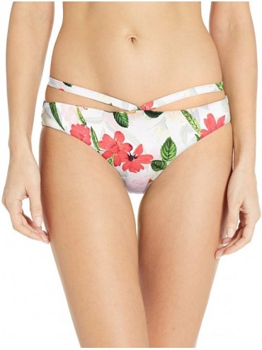 Tankinis Women's Stella Strappy Hipster Bikini Bottom Swimsuit - Rose Garden - CY18HIT9XWQ $30.19