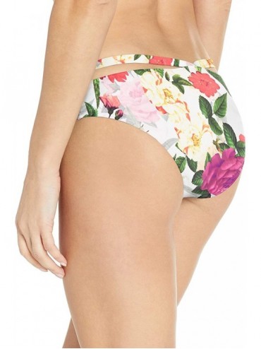 Tankinis Women's Stella Strappy Hipster Bikini Bottom Swimsuit - Rose Garden - CY18HIT9XWQ $15.65