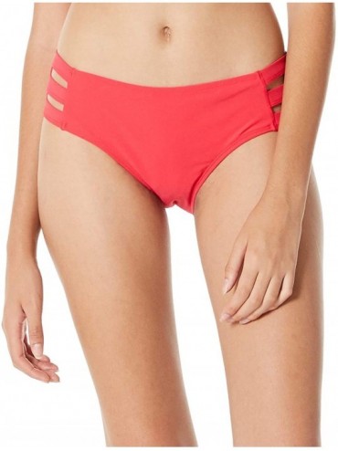 Tankinis Women's Strappy Bathing Suit Bottom Full Coverage Bikini Bottom - Red(strappy) - CJ18X58O7NZ $31.92