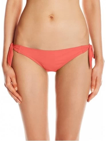 Bottoms Women's Sash Tie Side Med Bikini Bottom Swimwear - So Soft Hibiscus - C912O69XLBA $61.55