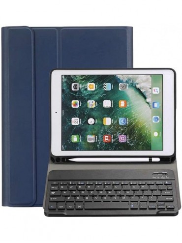Tankinis Removable Backlit Bluetooth Keyboard Leather Case Cover Compatible with iPad 10.2" 2019 7th Generation - Blue - C718...