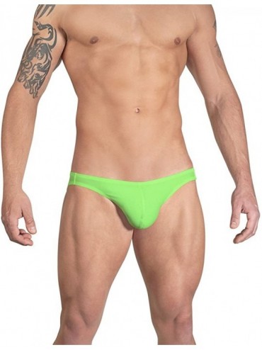 Briefs Men's Swim Bikini - Neon Green - CJ1239D23WT $79.53