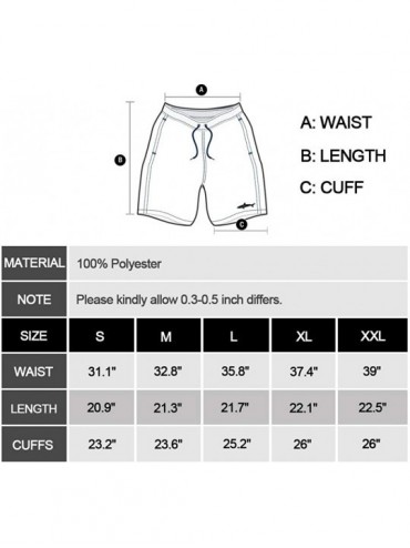 Board Shorts Men's Swim Trunks Bathing Shorts with 3D Print Deisgn Quick Dry Boards with Mesh Lining About Knee - Design 31 -...