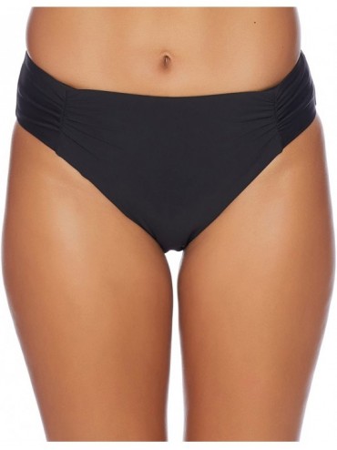 Bottoms Athena - Hey There Stud Shirr Side Hipster Bikini Bottom - Black - CI185K7MUZG $46.58