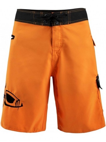 Board Shorts Waterman 5 Pocket Boardshorts - Orange - CQ11MXKG3F3 $30.90