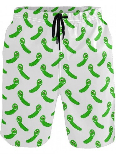 Board Shorts Men's Quick Dry Swim Trunks with Pockets Beach Board Shorts Bathing Suits - Treasure Worm - C0195290RR0 $30.96