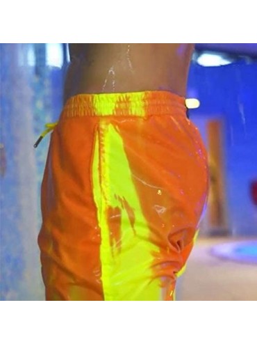 Trunks Men's Color Changing Beach Pants Swimming Trunks | Magical Change Color Quick Drying Beach Shorts - Yellow to Orange -...