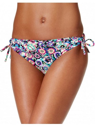 Tankinis Junior's Rio Kaleidoscope Side-Tie Hipster Bikini Bottom - Purple Multi - CK182LSZIWG $42.48