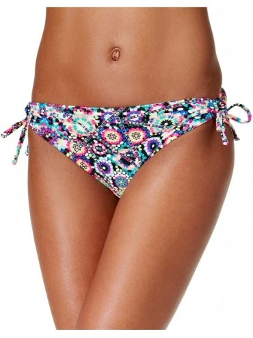 Tankinis Junior's Rio Kaleidoscope Side-Tie Hipster Bikini Bottom - Purple Multi - CK182LSZIWG $36.06