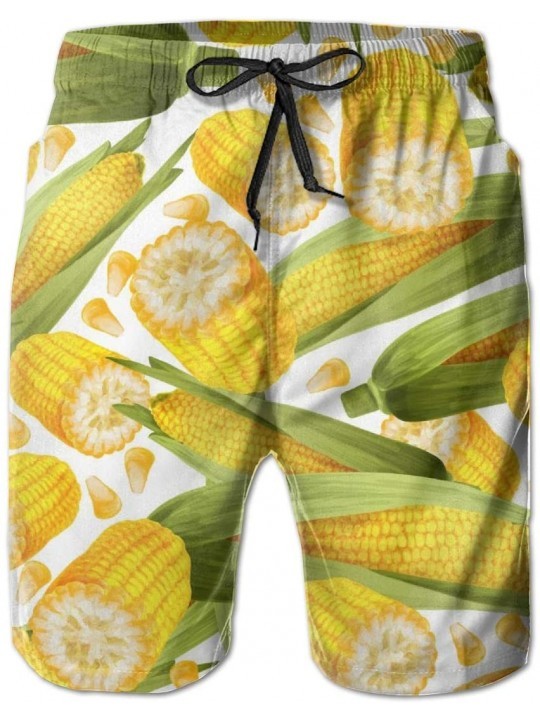 Board Shorts Men Beach Board Shorts Swim Trunks Bathing Suit - Thanksgiving Corns - Thanksgiving Corns - C418TAULQ00 $47.42