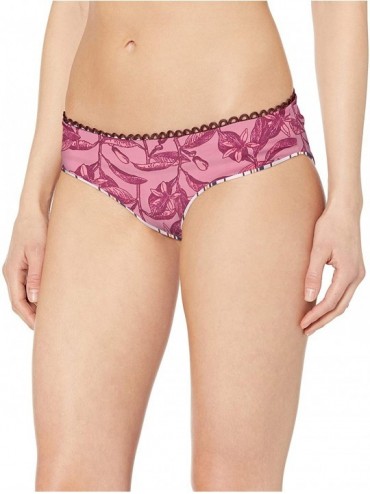 Bottoms Women's Bumpy Roads Reversible Signature Cut Bikini Bottom Swimsuit - Sepia Bumpy Roads Pink Stripe - CH18QCSSAAT $47.39