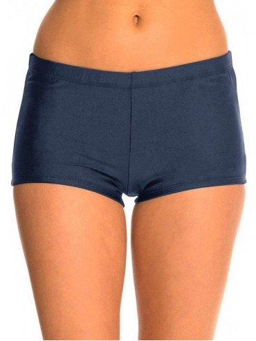 Bottoms Women Swim Bottoms Shorts Boyshorts Bikini Swimming Panty Swimwear Trunk - Navy - CW18UN4970Z $9.98