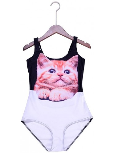 Sets Arrival Women Swimsuit Digital Print Classical Cute Cat Bodysuit Backless Beach Swimwear - Multicolored - CW17YSW58Y6 $4...