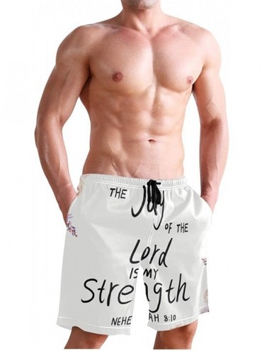 Board Shorts Mens Surfing Shorts Mexican Hat Swim Trunks Shorts - Joy of the Lord - C618XD26HNS $31.30