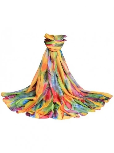 Cover-Ups Stylish Feather Print Beachwear Sarong Wraps Oversize Coverup - Style4 - CX182GRWEOG $19.08