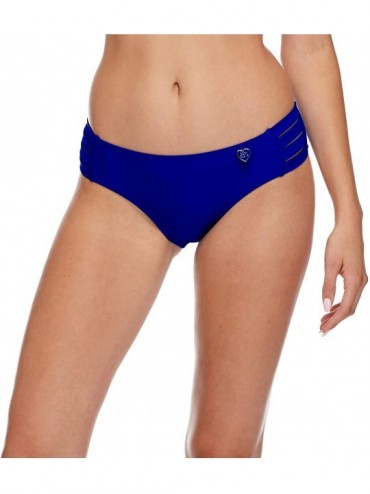 Bottoms Women's Smoothies Nuevo Contempo Solid Full Coverage Bikini Bottom Swimsuit - Abyss - CZ12706IAJP $65.63