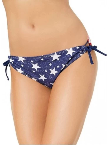 Bottoms Juniors' Americana Side-Tie Bikini Bottoms - Multi - CI18Q97LO6W $37.07