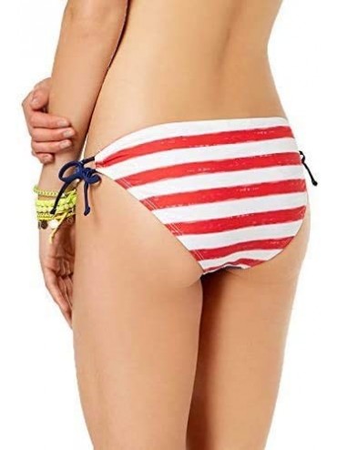 Bottoms Juniors' Americana Side-Tie Bikini Bottoms - Multi - CI18Q97LO6W $16.09