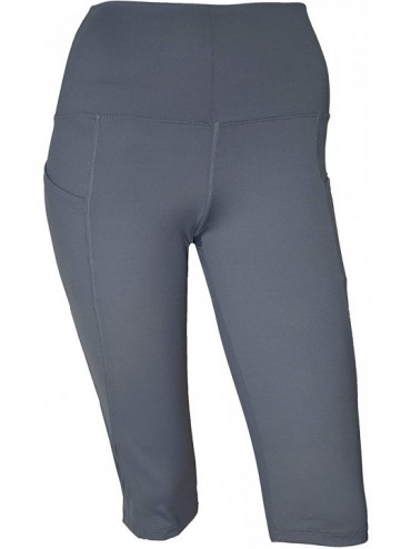 Rash Guards Women Side Pocket Plus Size UPF 50+ Swim Shorts Pants Rash Guard - Grey_5p - CP19CA9IT6M $18.04