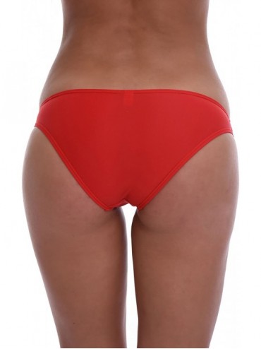 Bottoms Sexy Women's Bikini Bottom Brief Style - Made in EU Lady Swimwear 108 - Red - CA195LIXEE3 $17.94