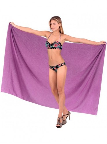 Cover-Ups Women's Sarong Swimwear Bikini Cover-Ups Summer Beach Wrap Full Long E - Autumn Violet_d746 - CV12N2IABRR $27.82