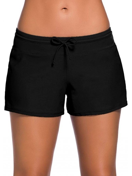 Tankinis Board Shorts Women's Swimswear Tankini Swim Briefs Swimsuit Bottom Boardshorts Beach Trunks - Size Improved-black - ...