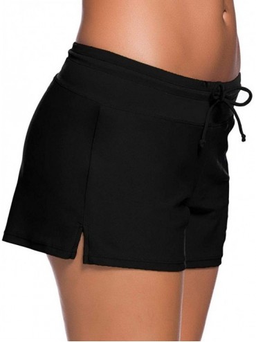 Tankinis Board Shorts Women's Swimswear Tankini Swim Briefs Swimsuit Bottom Boardshorts Beach Trunks - Size Improved-black - ...