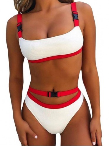 Sets Swimsuit for Women Sexy Push-Up Padded Bra Beach Bikini Set Fashion Swimwear - White - CN196IWGX8Y $29.90