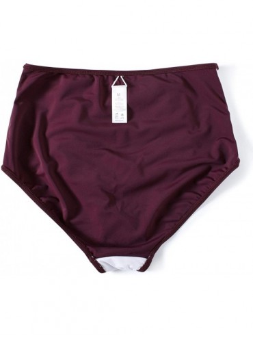 Bottoms Womens Bikini Bottoms/Skirt Swimsuit - High/Low Wasited/Tummy Control - High Waist-purple - CC18SM0L8YO $20.99